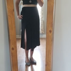 WHO WHAT WEAR faux wrap skirt